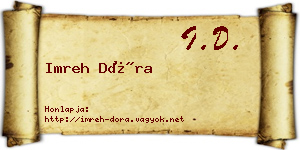 Imreh Dóra névjegykártya
