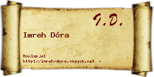 Imreh Dóra névjegykártya